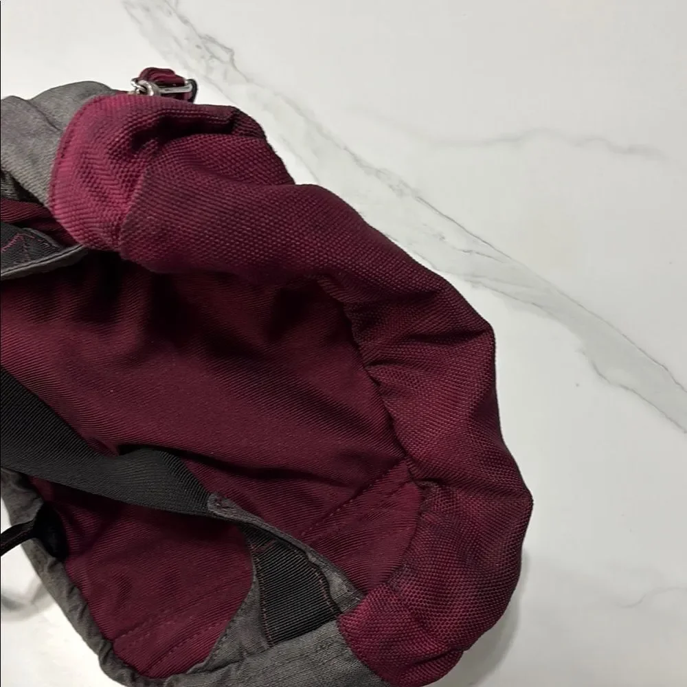 The North Face Gray and Burgundy Men's Bag